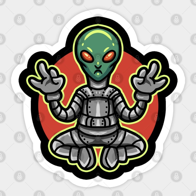 yoga alien Sticker by donipacoceng